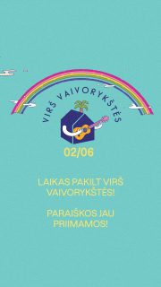 Jau greitai kilsime virš vaivorykštės! 🌈
O tam, kad ten pakiltume - kviečiame dalyvauti pačiame draugiškiausiame ir šilčiausiame ukulelininkų konkurse!
_
02/06 VIRŠ VAIVORYKŠTĖS | Ukulelinininkų konkursas

Daugiau informacijos: www.tamstaclub.lt